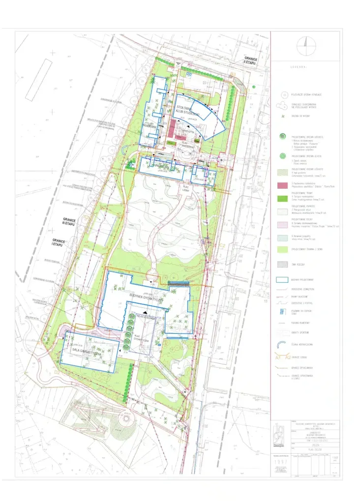 Kolegium Uniwersytetu im. Adama Mickiewicza w Pile: projekt ogrodu, wizualizacja