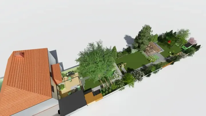 Ogród linearny: zdjęcie z realizacji 2