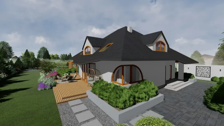 Projekt ogrodu z grillem: zdjęcie z realizacji 1