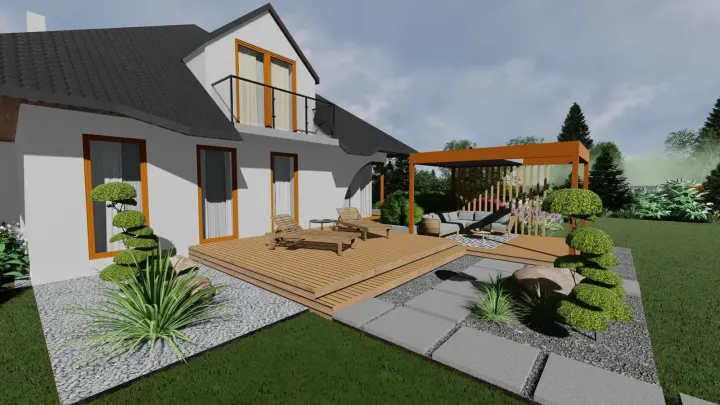 Projekt ogrodu z grillem: zdjęcie z realizacji 3