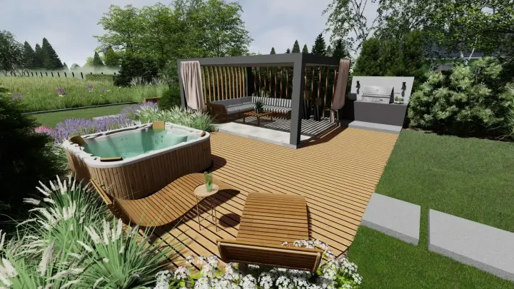 Projekt ogrodu z grillem: zdjęcie z realizacji 5
