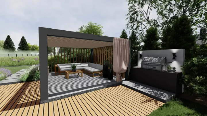 Projekt ogrodu z grillem: zdjęcie z realizacji 7