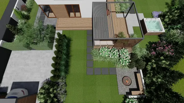 Projekt ogrodu z jacuzzi: zdjęcie z realizacji 10