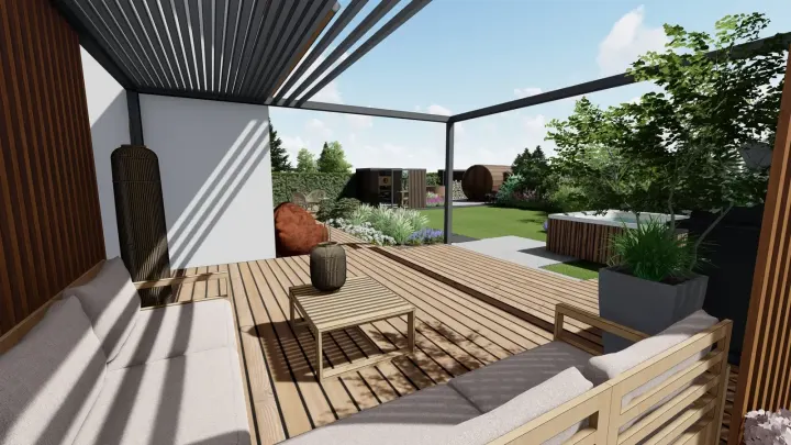 Projekt ogrodu z jacuzzi: zdjęcie z realizacji 2