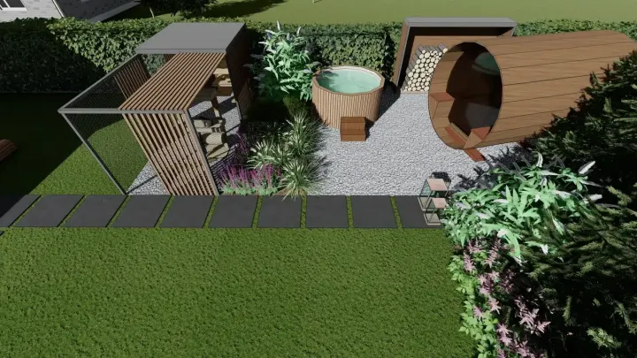 Projekt ogrodu z jacuzzi: zdjęcie z realizacji 6