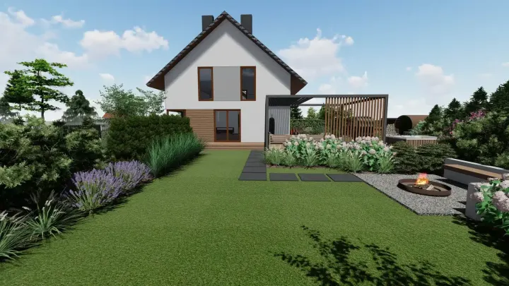 Projekt ogrodu z jacuzzi: zdjęcie z realizacji 7