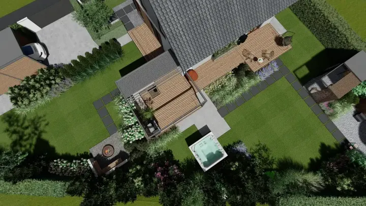 Projekt ogrodu z jacuzzi: zdjęcie z realizacji 8