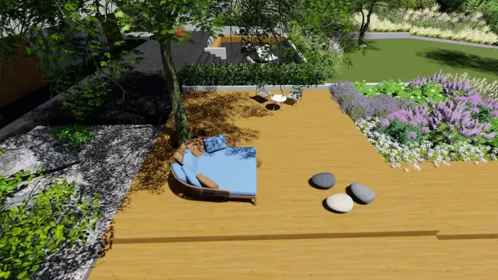 Projekt ogrodu z pawilonem SUN&SHADOW w Będzinie: zdjęcie z realizacji 12