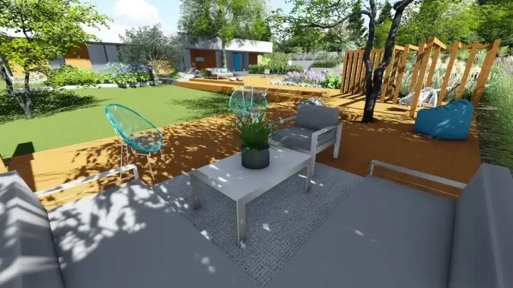 Projekt ogrodu z pawilonem SUN&SHADOW w Będzinie: zdjęcie z realizacji 5