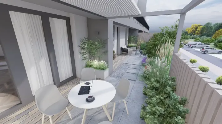 Projekt mini ogrodu w Katowicach: zdjęcie z realizacji 2