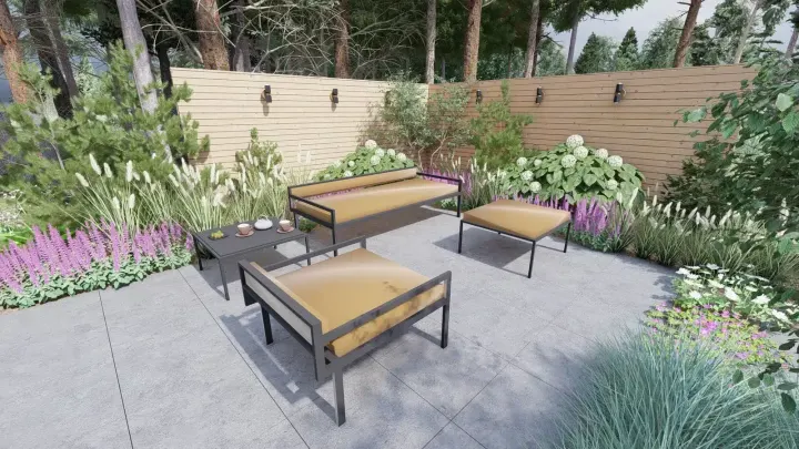 Projekt ogrodu pod lasem w Jaworznie: zdjęcie z realizacji 6