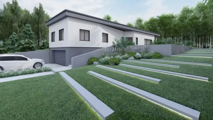 Projekt ogrodu z lasem w Rybniku: zdjęcie z realizacji 1