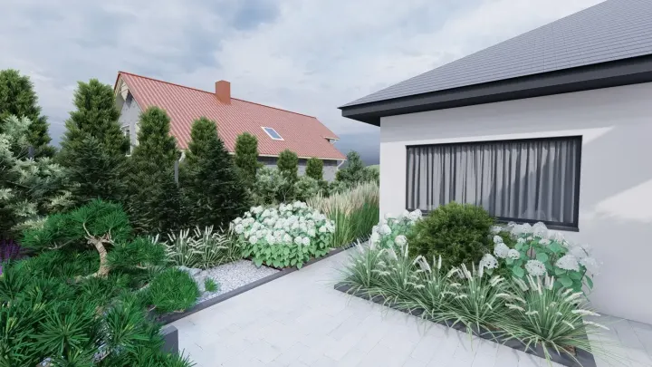 Projekt ogrodu po sąsiedzku z Golcami: zdjęcie z realizacji 24