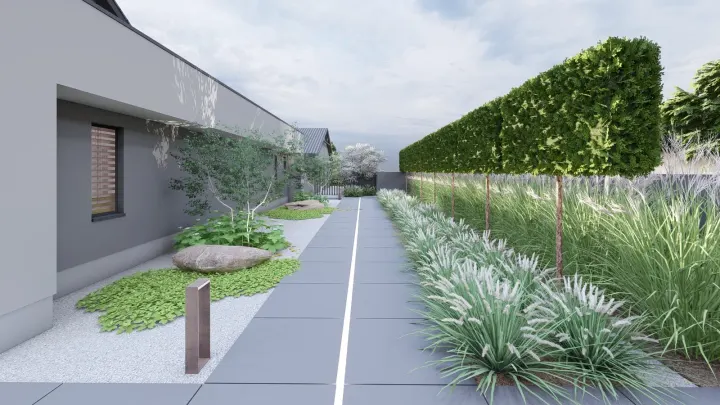 PROJEKT NOWOCZESNEGO OGRODU W KATOWICACH: zdjęcie z realizacji 4