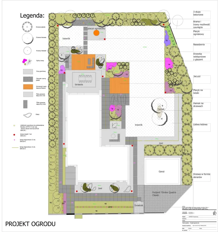 PROJEKT NOWOCZESNEGO OGRODU W KATOWICACH: projekt ogrodu, wizualizacja