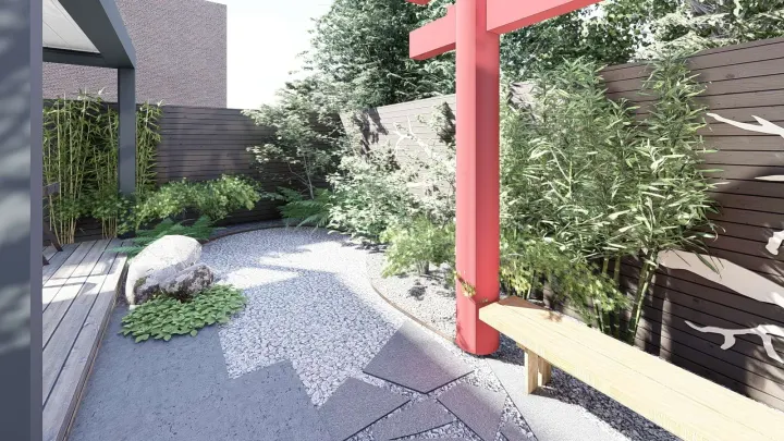 PROJEKT OGRODU W STYLU JAPOŃSKIM: zdjęcie z realizacji 8