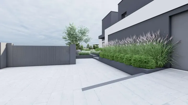 OGRÓD Z ATRIUM W BYTOMIU: zdjęcie z realizacji 15