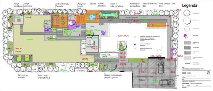 OGRÓD Z ATRIUM W BYTOMIU: projekt ogrodu, wizualizacja
