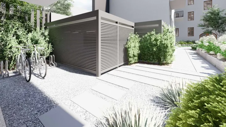 PROJEKT ZIELENI NA DZIEDZIŃCU BUKOWSKA POZNAŃ: zdjęcie z realizacji 14